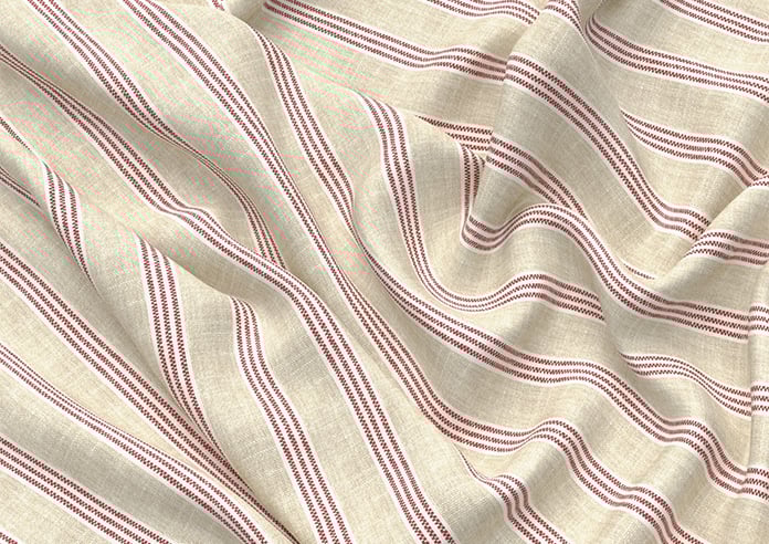 Emily Bond George Stripe Print, Red - Twist&Fit Roman Blind - Image 4